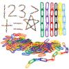 Alianm Plastic C Clips Hooks Chain Links 800Pcs Geometric Chain Linked Buckle Building Block Educational Toys Rainbow Connected Buckle Color Cognitive Educational Toys view 1