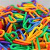 Alianm Plastic C Clips Hooks Chain Links 800Pcs Geometric Chain Linked Buckle Building Block Educational Toys Rainbow Connected Buckle Color Cognitive Educational Toys view 2