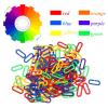Alianm Plastic C Clips Hooks Chain Links 800Pcs Geometric Chain Linked Buckle Building Block Educational Toys Rainbow Connected Buckle Color Cognitive Educational Toys view 3