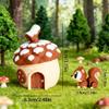 3D Print Cute Cute Nerdy Squirrel House + Squirrel Set Model Plastic Decorative Table Top Decoration Sculpture Ornaments Festival Gifts view 2