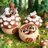 3D Print Cute Cute Nerdy Squirrel House + Squirrel Set Model Plastic Decorative Table Top Decoration Sculpture Ornaments Festival Gifts view 4