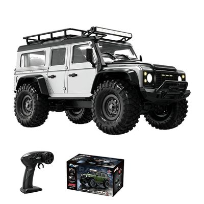 Actualia 1/16 Scale Full Proportional RC Crawler, 2.4GHz 4WD Off-Road Rock Climbing Truck with LED Multi-Mode Lights, 9KG Metal Gear Servo, High-Torque RC Car Toy Gift for All Terrain (R1609/Grey)