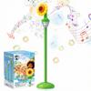 Automatic Bubble Machine Adult, 2026 New Standing Bubble Blower with Lights and Music, Bubble Torch Tower Adjustable Height Bubble Stand Maker for Birthday Party Wedding Outdoor Garden Patio (Yellow) view 1