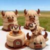 3D Print Cute Nerdy Highland Cattle + Highland Bull Cave Model Plastic Decorative Table Top Decoration Sculpture Ornaments Festival Gifts view 1
