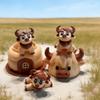 3D Print Cute Nerdy Highland Cattle + Highland Bull Cave Model Plastic Decorative Table Top Decoration Sculpture Ornaments Festival Gifts view 3