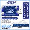 Blue Birthday Decorations for Men Boys, White Navy Blue Party Decorations view 2