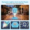 Automatic Bubble Machine, Rechargeable Bubble Maker with Lights and Music, 3-Level Adjustable Heights Bubble Wand for Adult Outdoor Party Birthday Wedding (Green) view 3