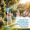 Automatic Bubble Machine, Rechargeable Bubble Maker with Lights and Music, 3-Level Adjustable Heights Bubble Wand for Adult Outdoor Party Birthday Wedding (Green) view 4
