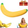 2PC Slow Rising Banana Stress Relief Toys for Adults, Squishy Sensory Toys for Anxiety Relief, Soft Pinch and Release Novelty Gifts for Focus and Relaxation, Fun Office Desk Fidget Stress Ball view 1