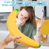 2PC Slow Rising Banana Stress Relief Toys for Adults, Squishy Sensory Toys for Anxiety Relief, Soft Pinch and Release Novelty Gifts for Focus and Relaxation, Fun Office Desk Fidget Stress Ball view 3
