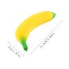 2pc Fake Banana Stress Relief Fidget 6.89 x 1.97in Soft PU Foam Desk Accessory | Lightweight Squeeze Fidget for Adults | Novelty Office Decor & Relaxation Tool view 2