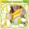 2pc Fake Banana Stress Relief Fidget 6.89 x 1.97in Soft PU Foam Desk Accessory | Lightweight Squeeze Fidget for Adults | Novelty Office Decor & Relaxation Tool view 4