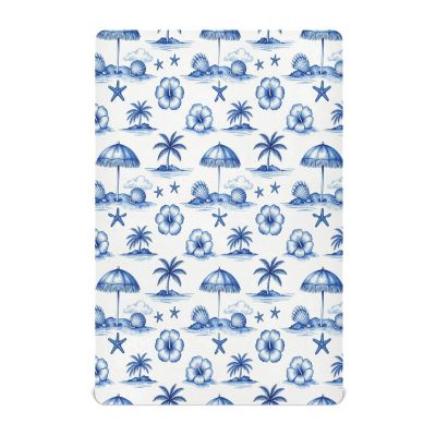 Crib Fitted Sheets Coastal Granddaughter Preppy Hawaiian Coconut Toddler Bedding for Crib 52''x28''