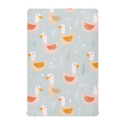 Baby Muslin Crib Sheets Naughty Aquarium Gooses Cream Toddler Bed for Crib 39''x 27''