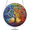 Acrylic Jigsaw Puzzle Suncatcher, Brilliant Tree of Life Stained Glass Style Puzzle for Adults, DIY Sun Catchers Indoor Window, Home Decor, Creative Gift for Mothers Day, Birthday, Mom, Grandma-L view 1