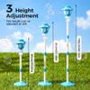 2026 New 47" Rechargeable Automatic Bubble Maker with Light and Music for Outdoor, Adjustable Height Stand with Detachable Wand, Bubble Solution Included for Party (Blue) view 3