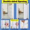 Adjustable Pet Gate with Narrow Gaps, Pressure-Mounted Barrier for Kitchen and Bedroom, Ideal for Multi-Pet Households view 4