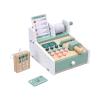 Qryselen Wooden Cash Register Toy, Cash Register Toy Set with Scanner, Play Money & Shopping Cards, Kids Cashier Role Play , Educational for Learning Math Skills view 1