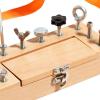DYNWAVE Kids Nut Tool Box Toy Set Wood Birthday Gift Educational Training Sturdy Screwdriver Board Set with Adjustable Shoulder Strap view 2