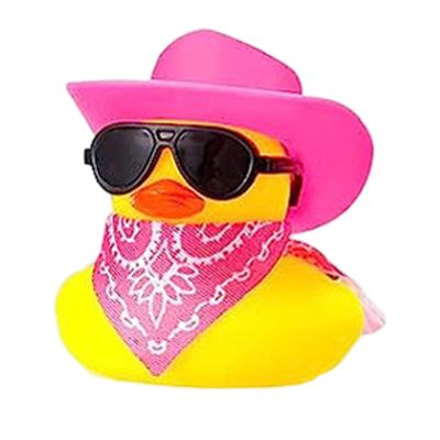 Rubber Duck with Cowboy Hat Dashboard Ornament Car Decor Goody Bag Filler