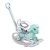 Leamoo 34.25" L x 16.54" W x 34.65" H Toddler Rocking Horse Hdpe Blue Ride-On Toy view 2