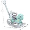 Leamoo 34.25" L x 16.54" W x 34.65" H Toddler Rocking Horse Hdpe Blue Ride-On Toy view 3