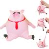 2 Pack Squishy Pig Toy, Soft Rubber Stretchy Piglet for Desk, High Elasticity Squeeze Animal Figure for Office Home for Keeping Hands Busy, Cute Pink for Adults(Medium+Small 500g + 200g) view 1