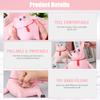 2 Pack Squishy Pig Toy, Soft Rubber Stretchy Piglet for Desk, High Elasticity Squeeze Animal Figure for Office Home for Keeping Hands Busy, Cute Pink for Adults(Medium+Small 500g + 200g) view 2