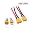 XT90 Plug Connector Male/Female with 100mm 12AWG Silicone Wire for Bat*/tery Cable(1pair XT90-M-F) view 2