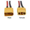 XT90 Plug Connector Male/Female with 100mm 12AWG Silicone Wire for Bat*/tery Cable(1pair XT90-M-F) view 4