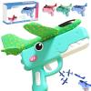 2026 New Cute Dinosaur Airplane Launcher Toy -Boxed Version, 8'' Foam Glider Plane - Outdoor Flying Catapult Toy - Fun Birthday Gifts, Easy to Launch Foam Aircraft(Green) view 1