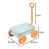 FashionCha Wagon Toy Pretend Outdoor Toy Vehicle Push Pull Cart Trolley Sand Game Educational Toy with Easy Portability Suitable for Summer Beach, Blue view 3