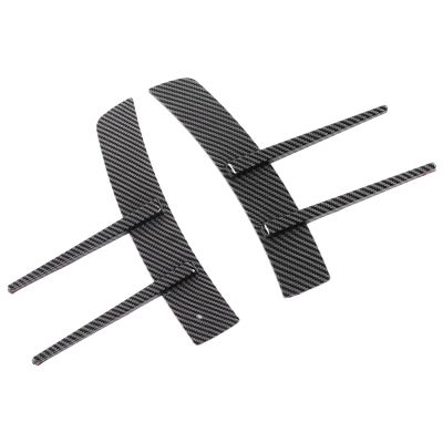 Keenso Front Bumper Canard, ABS Carbon Fiber Style Universal Airflow Spoiler for Car, with Self Adhesive Tape for Easy Installation