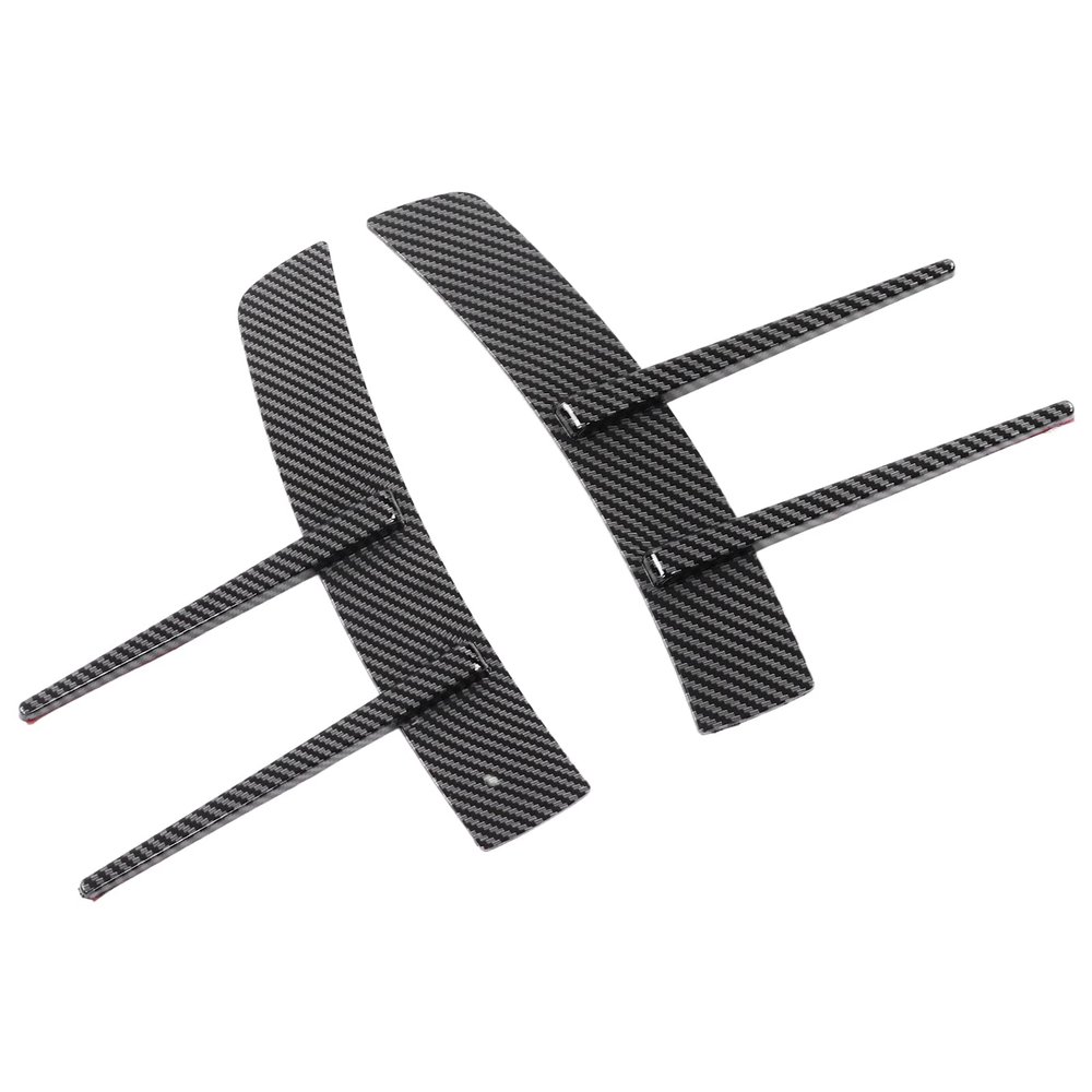 Keenso Front Bumper Canard, ABS Carbon Fiber Style Universal Airflow Spoiler for Car, with Self Adhesive Tape for Easy Installation