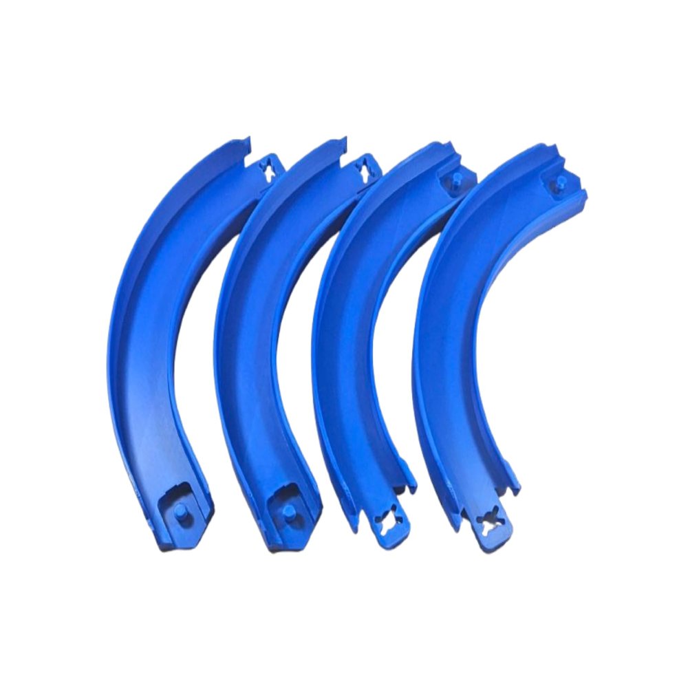90 Degree Curved Tracks Compatible with Hotwheels Speed Snap Tracks - Set of 4