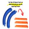 90 Degree Curved Tracks Compatible with Hotwheels Speed Snap Tracks - Set of 4 view 2