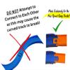 90 Degree Curved Tracks Compatible with Hotwheels Speed Snap Tracks - Set of 4 view 4