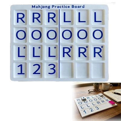 2026 New Mahjong Solo Practice Board, Skill-Enhancement Training Tool for Solo Focused Practice Anytime, Anywhere, 7.8x8.8x0.32 inches, Blue, Beginners to Pros