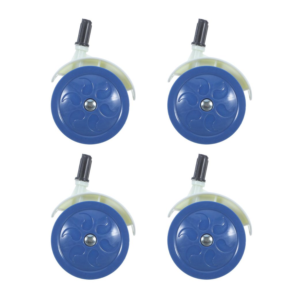 ERINGOGO 4pcs Baby Walker Replacement Wheels, Stroller Bearing Caster Quiet Removable Drive Walker Wheel for Infant Mobility, Baby Pushchair Accessories Dark Blue