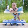 ERINGOGO 4pcs Baby Walker Replacement Wheels, Stroller Bearing Caster Quiet Removable Drive Walker Wheel for Infant Mobility, Baby Pushchair Accessories Dark Blue view 4