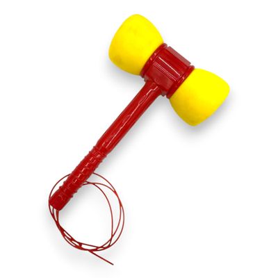 MEGA Vending Plastic Arcade Hammer Double Sponge Head (Yellow) - Designed for Arcade Machines Such AS Whack-A-MOLE, Music Rhythm Games, & Drum Machines