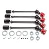 RC Cars Models Compatible with Traxxas for MAXX for Widemaxx 1/10 RC Car Parts 4Pcs Steel Extended Drive Shaft CVD with Splined Wheel Hex(Red) view 1