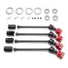 RC Cars Models Compatible with Traxxas for MAXX for Widemaxx 1/10 RC Car Parts 4Pcs Steel Extended Drive Shaft CVD with Splined Wheel Hex(Red) view 2