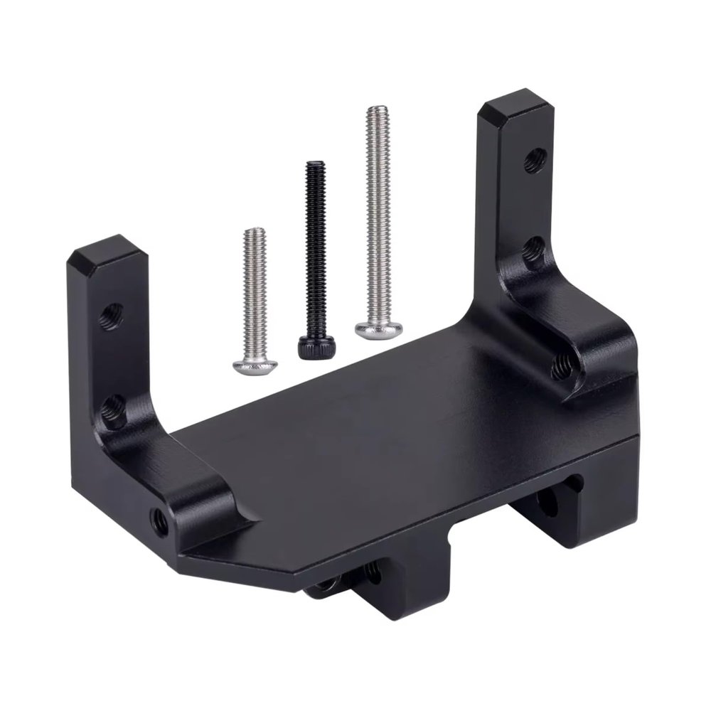 RC Upgrades for SCX10 III 1/10 AR45P Portal Axle Servo Mount 4-Link Suspension RC Crawler Car Aluminium Alloy Upgrade Parts(Black)