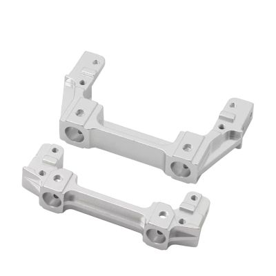 RC Modifications Spare for Axial 90047 for Wrangler for SCX10 II 90046 1/10 Metal Front Rail Bumper Mount Servo Bracket RC Crawler Upgrade Parts(Silver)