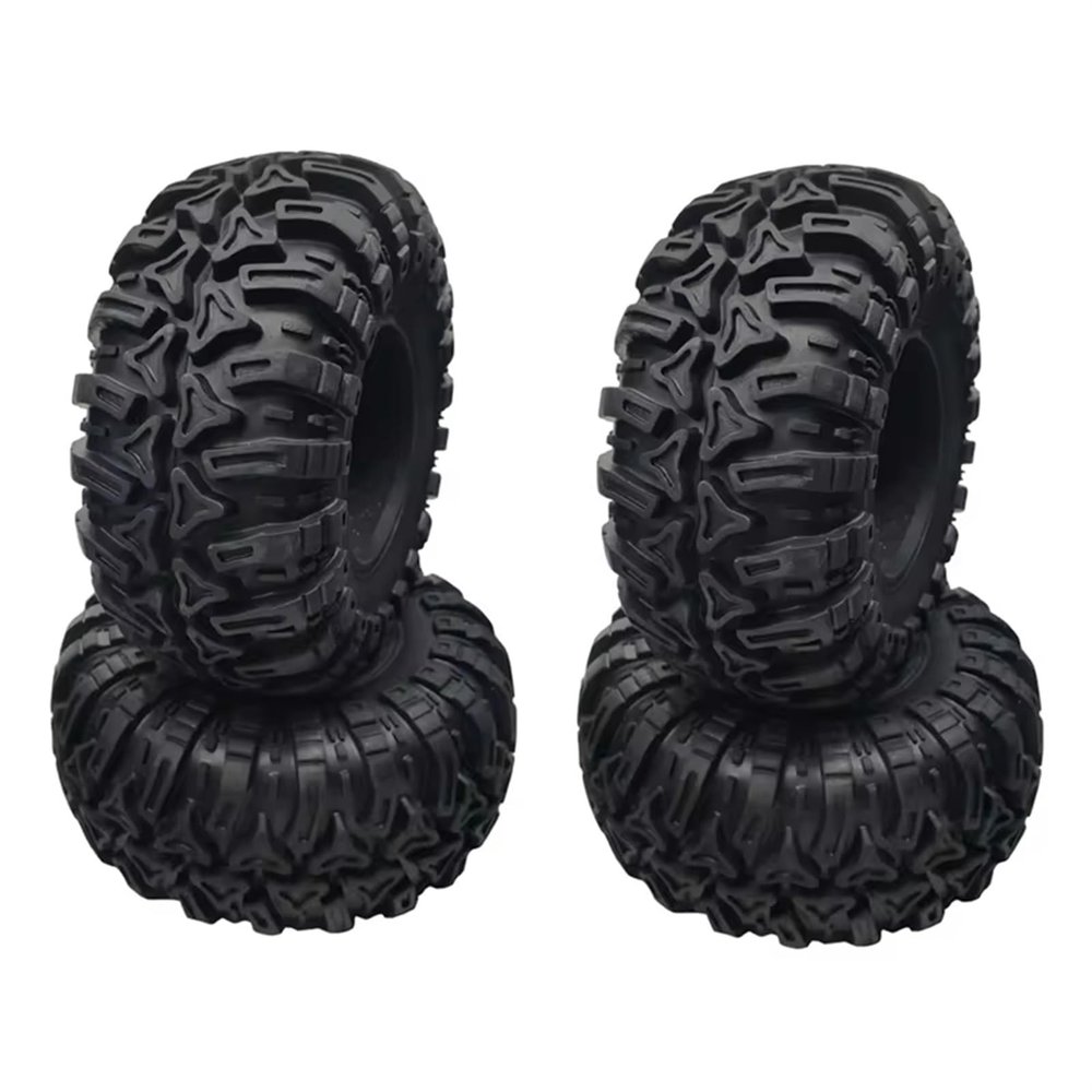 RC Car Tires Wheels Compatible with Traxxas TRX4 for Axial SCX10 for Wraith RR10 4PCS 2.2inch Rubber Tyre 2.2 Wheel Tires 128X60MM 1/10 RC Crawler