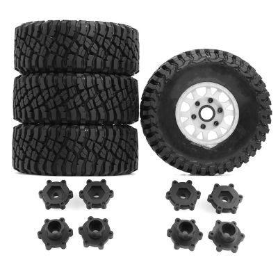 RC Crawlers Models for ARRMA for Mojave for TRAXXAS for UDR for Yikong DF7 for FS 126mm Truck Tire for Desert Short Coursewith 12/14/17mm Wheel Hex RC Car(White)
