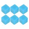 ToysCentral Basics Dice Set, 6Pcs Plastic Hexahedral Cubes, Customizable Paintable Cubes for Classroom Crafts, Board Games & Math Teaching, Ideal for DIY Educational Activities (Blue) view 1