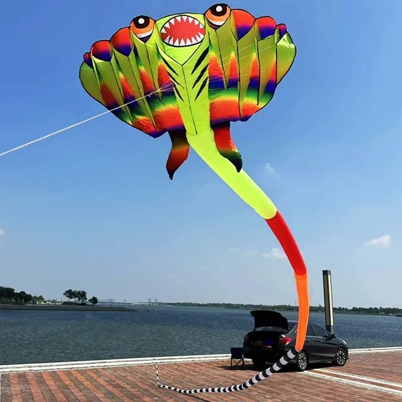12.5M 3D Soft Ray Kite, Large Animal Beach Kites Easy to Fly Easy to Fly(B)