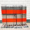 GenSDH Retractable Stainless Steel Safety Barrier Gate for Garages Schools and Malls Expandable Traffic Fence,Red,Silver,1.1x5m view 3